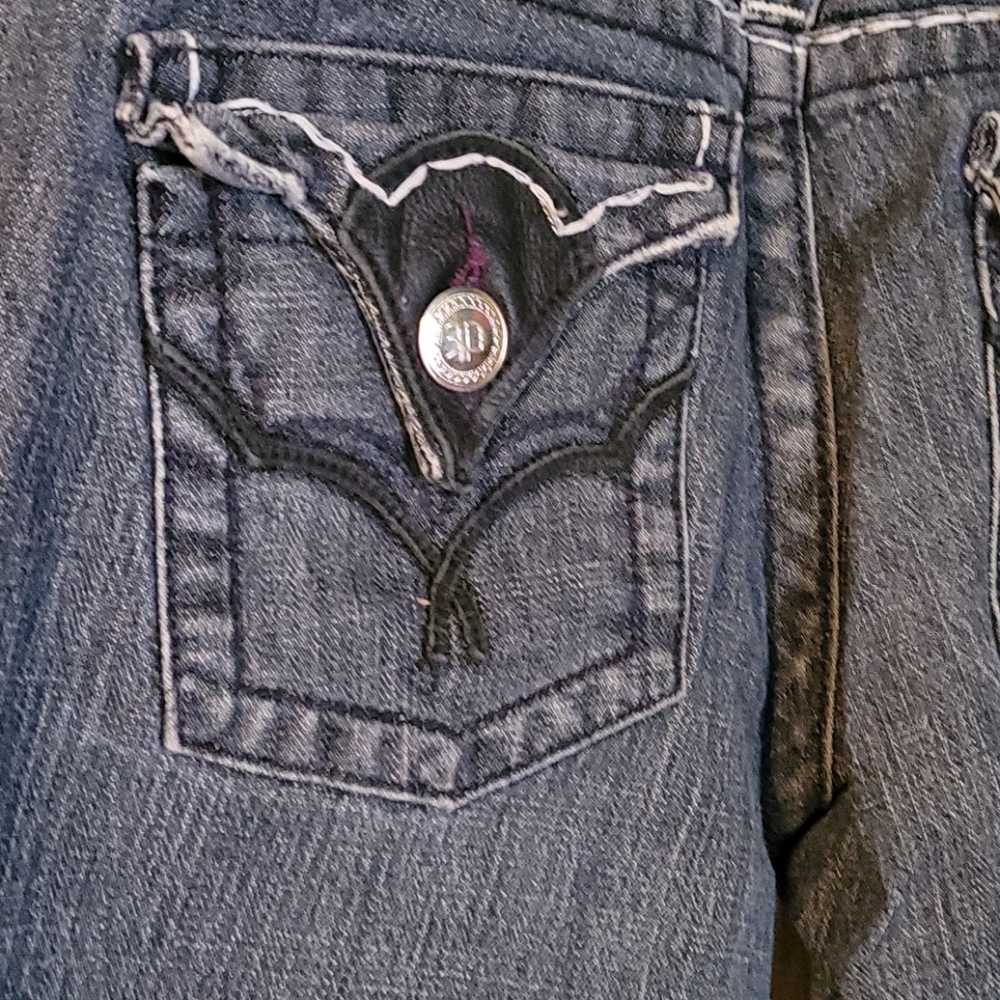 Plastic Boot Cut Jeans - Picture 5 of 6